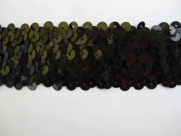 Paillettenband stretch schwarz